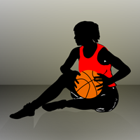 Girl basketball player